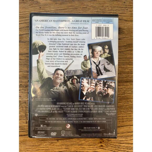Flags Of Our Fathers DVD 2006 Clint Eastwood Ryan Phillippe War Drama Pre-Owned - Picture 2 of 4